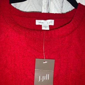 J.jill woven crew neck sweater